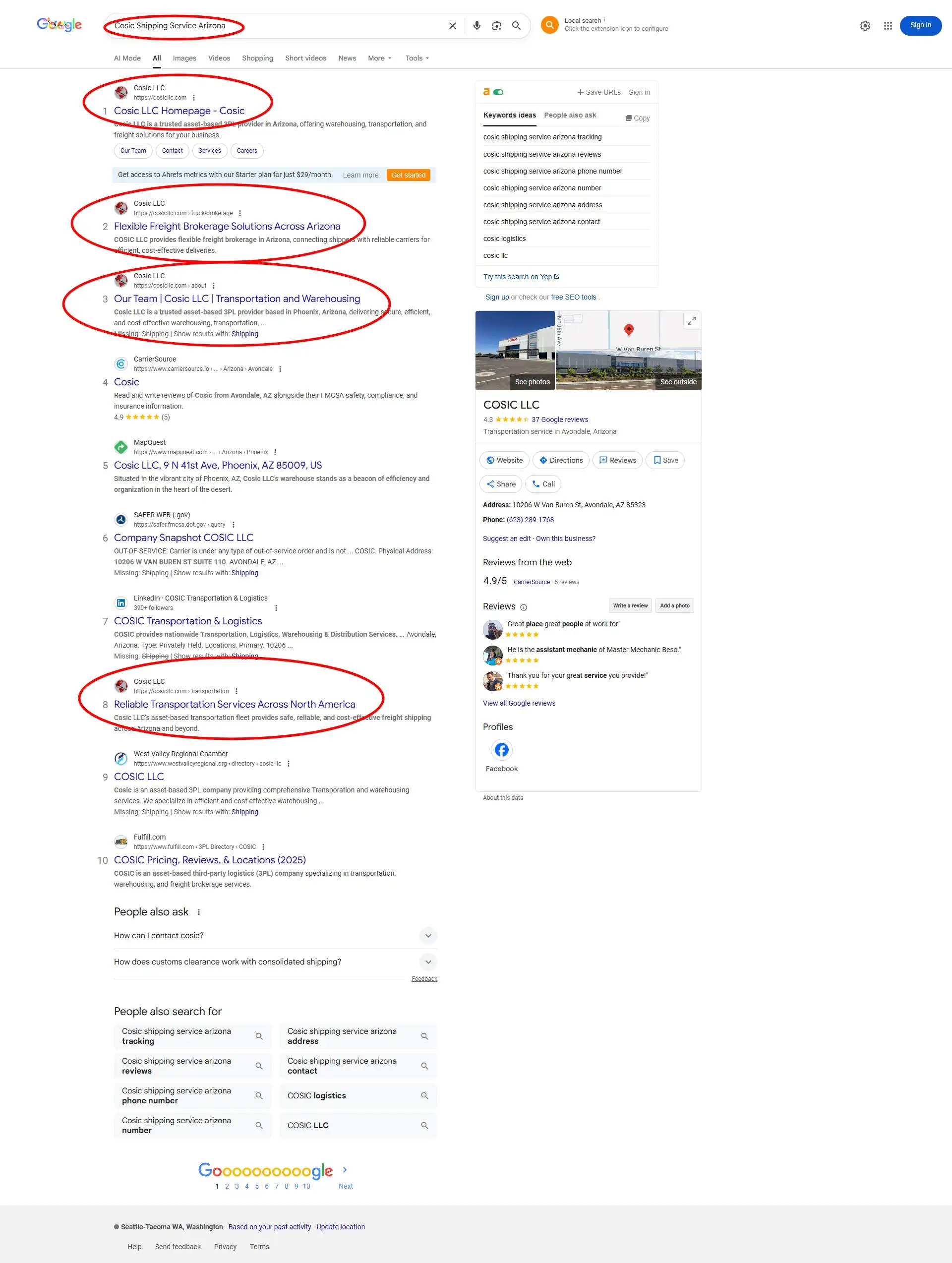 Security System Rank Website Cosic LLC